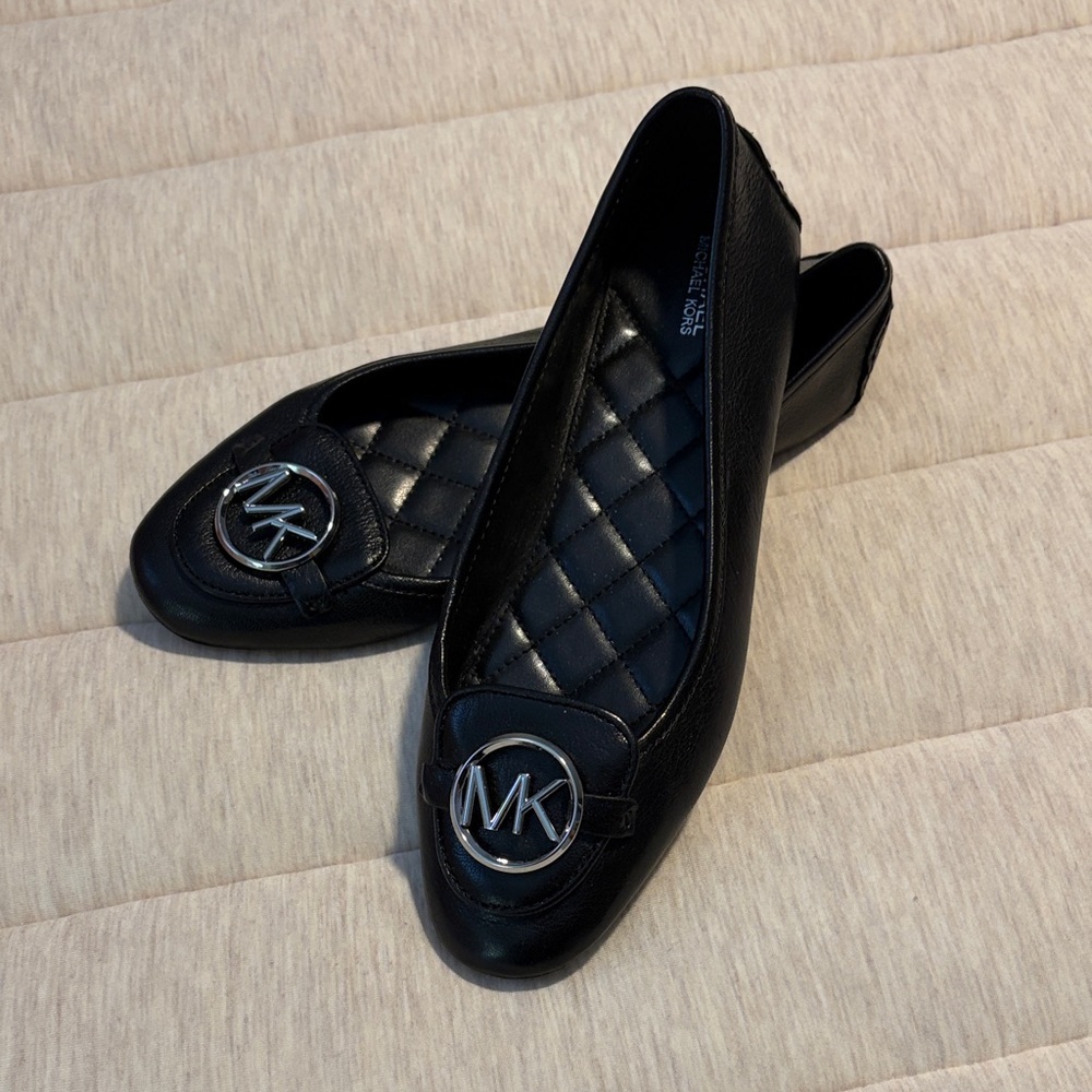 Michael Kors Black Quilted Flats